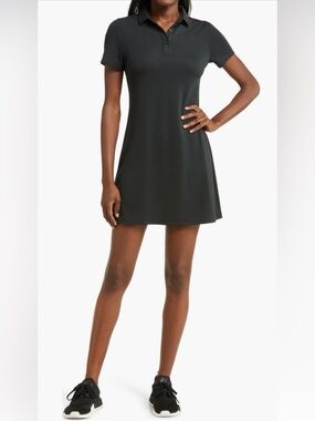 Outdoor Voices Black Polo Dress